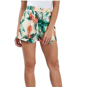 Never Worn Topshop High Waist Palm Print Shorts